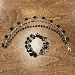 Matching necklace and bracelet